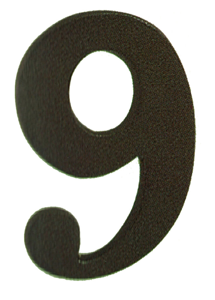 Numero 9 negro rusti. 100 mm3891120-blis