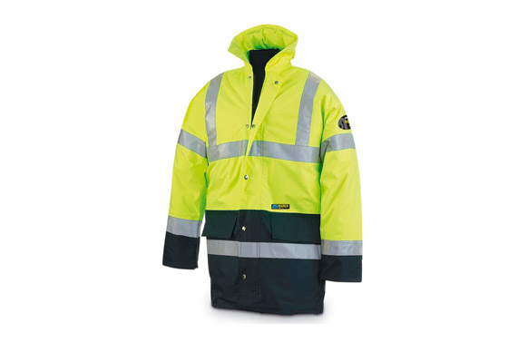 Parka alta visibilidad marino / amarillo