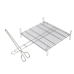 PARRILLA DOBLE INOX 18/8  25X30 CM