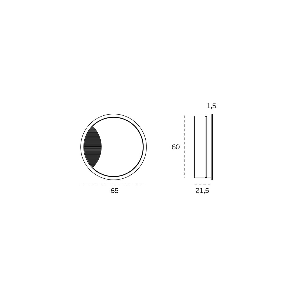 TAPA PASACABLE 60MM IN2214060B   NEGRO 2