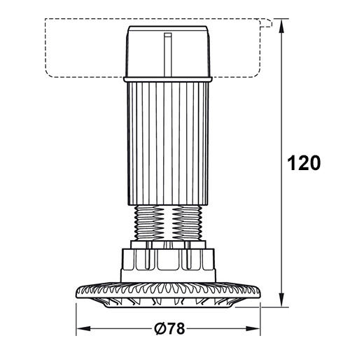 PATA COCINA AJUSTE 90/120MM AXILO ZOCALO 3