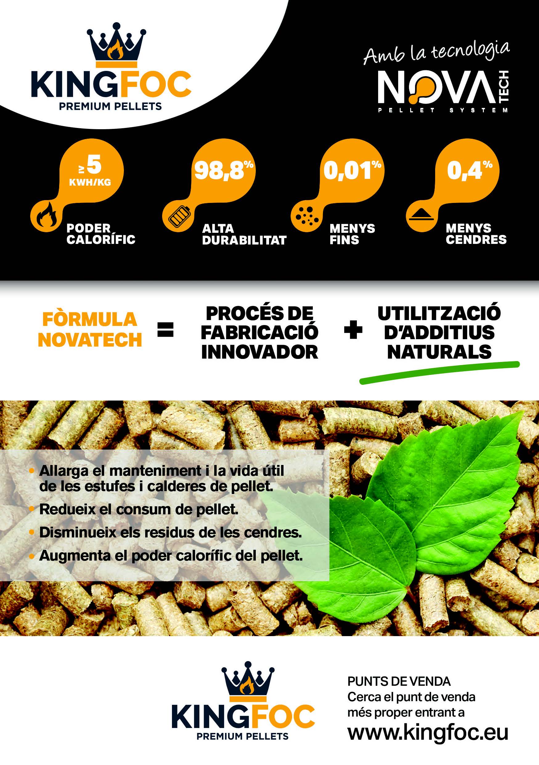 PELLET DE MADERA KING FOC   SACO 15 KG