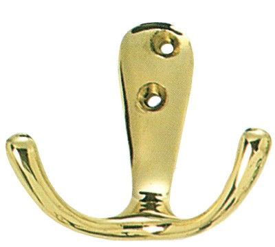 PERCHA DOBLE CROMO BRILLO   4120020-1UN.