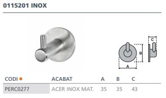 PERCHA INOX MATE              0115201 2