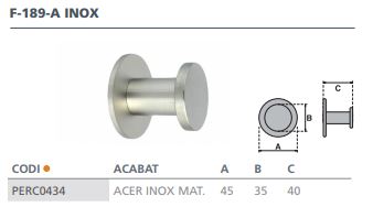 PERCHA INOX MATE F-189-A 2