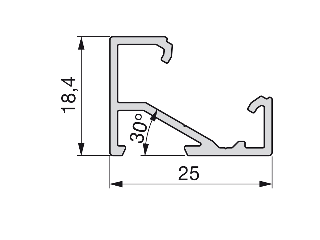 PERFIL SUPERF.  ALUM. LYNX 5085362 2.35 2