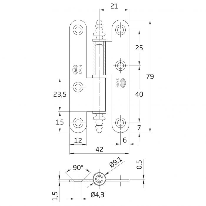 PERNIO 408 PAVONADO PUNTA RE9 1/2-I C/F 2