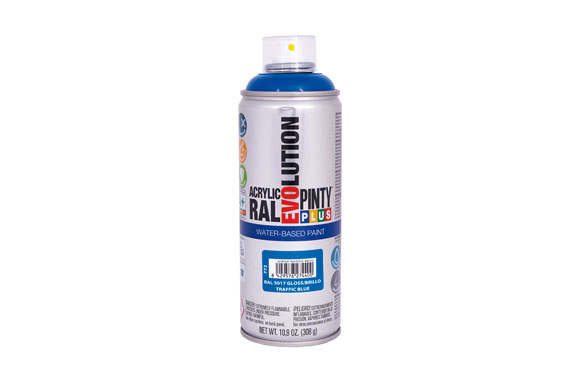PINTURA SPRAY AL AGUA EVOLUTION WATER BASED 520 CC RAL 5017 AZUL TRAFICO BRILLO 772 1