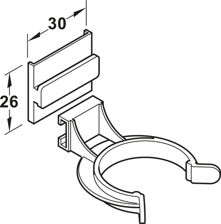 PINZA ZOCALO ALUMINIO      63738354 2