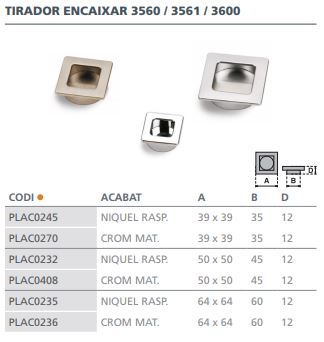 PLACA TIRADOR 3560 NIQUEL CEPILLADO 2