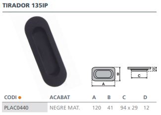 PLACA CORREDERA 135IP - NEGRO TEXTURIZAD 2