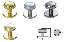 Pomo puerta plano fercrom   801-pul/bril