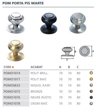 POMO PUERTA MARTE 70M/M 3600100-PU.BRILL 2