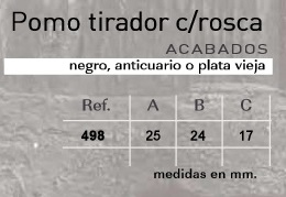 POMO TORTAJADA NEGRO RUST. 498 3