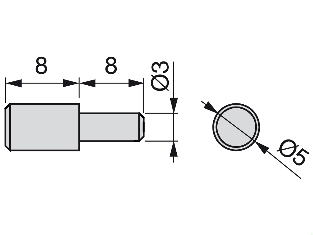 PORTAESTANTE 3MM/5MM      NIQUEL 5250100 2