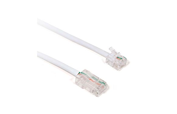 CONEXION ETHERNET RJ45/RJ11 CAT6 2M CU-BLANCO AV 0184 E 1