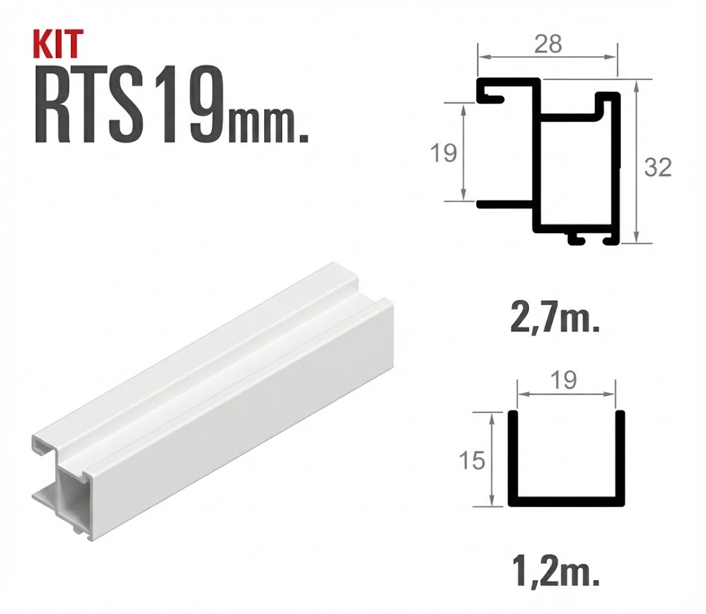 PUERTA KIT RTS-19 BLANCO MATE 9003 2.7MT