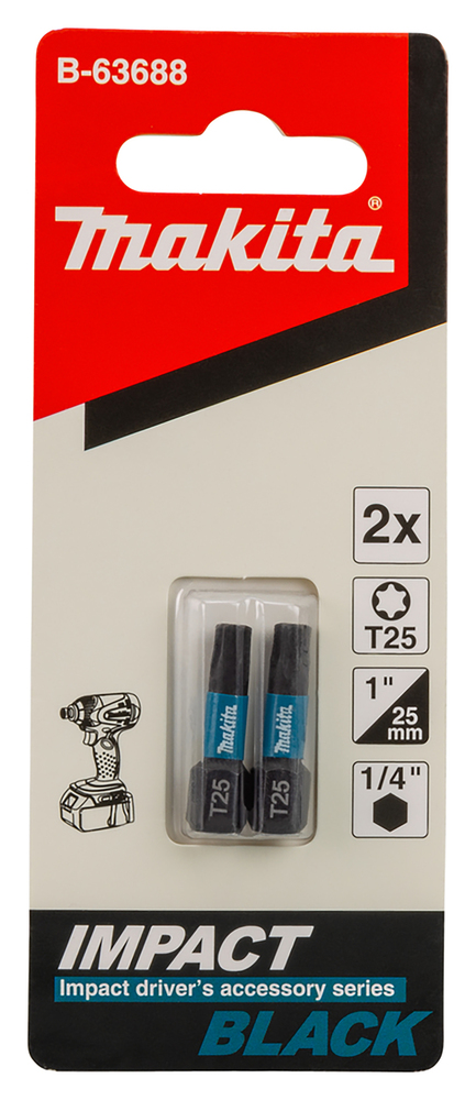 PUNTA TORSION BLACK T25-25 (2U)  B-63688 2