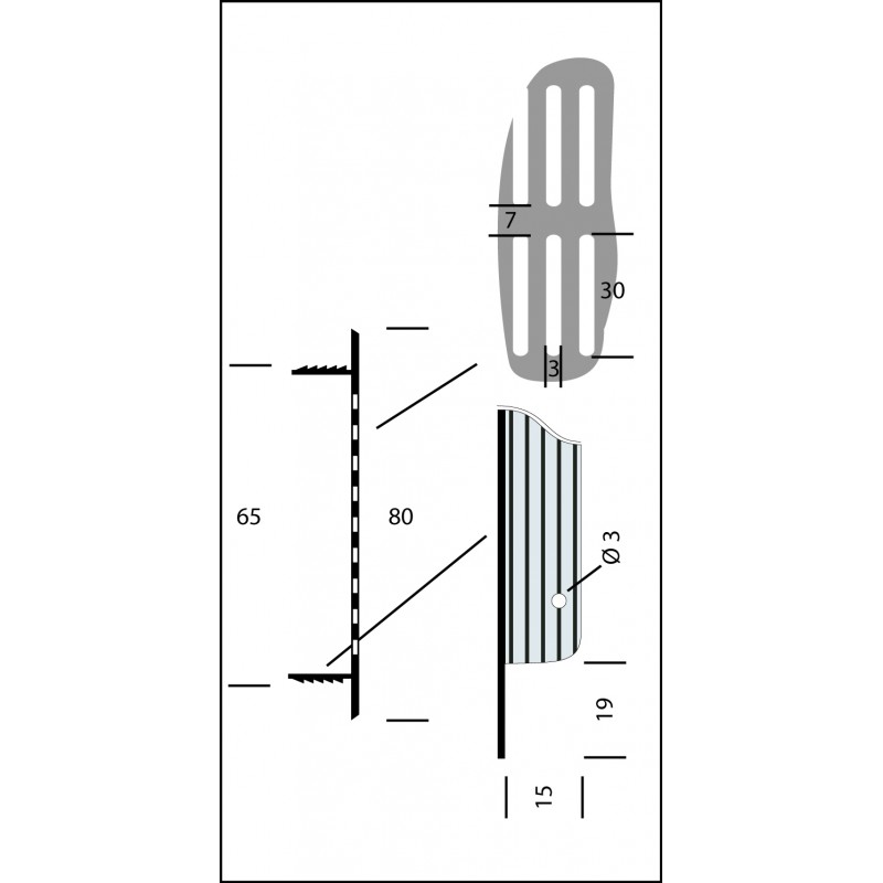 REJILLA ZOCALO 50X08 BLANCO RAL 9010 2