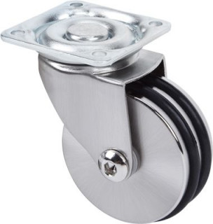 RUEDA GIRATORIA 10ALU50   NIQUEL 1-0535