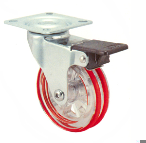 RUEDA GIR.FRENO 10RDFN75  ROJA   1-0529