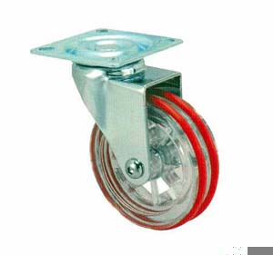 RUEDA GIRATORIA 10RD75  ROJA     1-0523