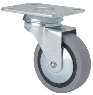 Rueda mueble auxiliar giratoria pletina