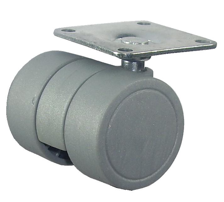 RUEDA GIR. TECNITEM 13133-40MM PP GRIS