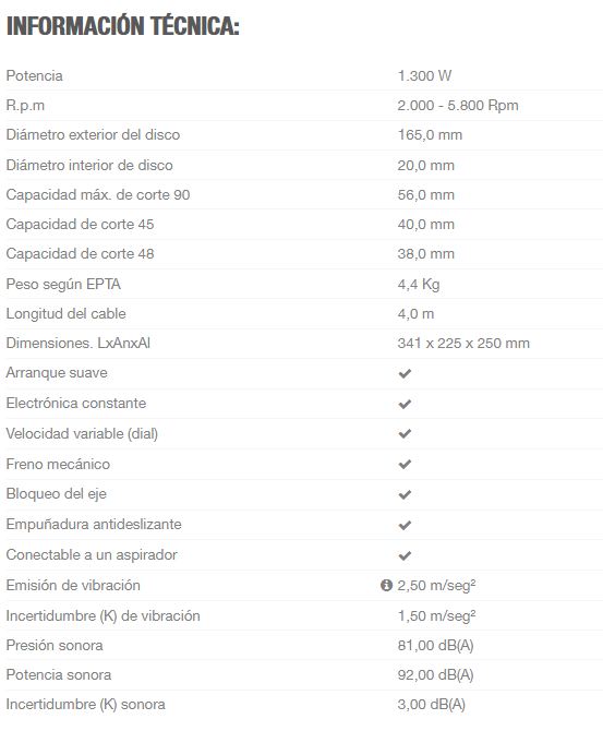 SIERRA INCISION 1.300W PRK00566+SP6000J 3