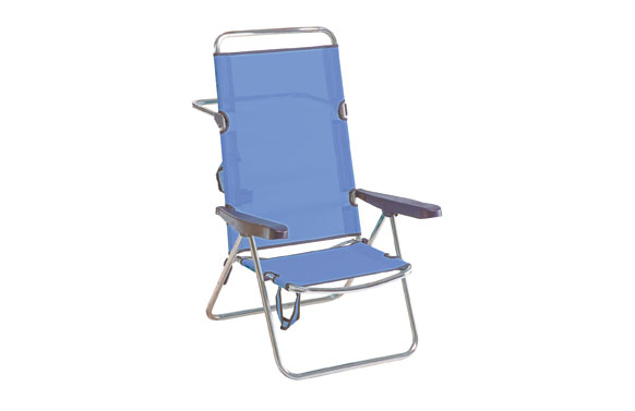SILLA POSICIONES ALTA ALUMINIO PLAYA FIBRELINE AZUL 670ALF-0030 1