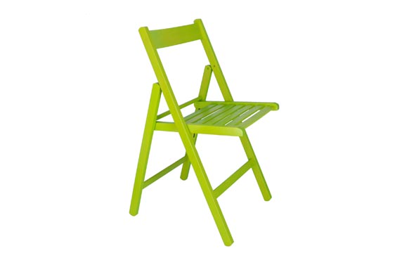 SILLA PLEGABLE DE MADERA  VERDE