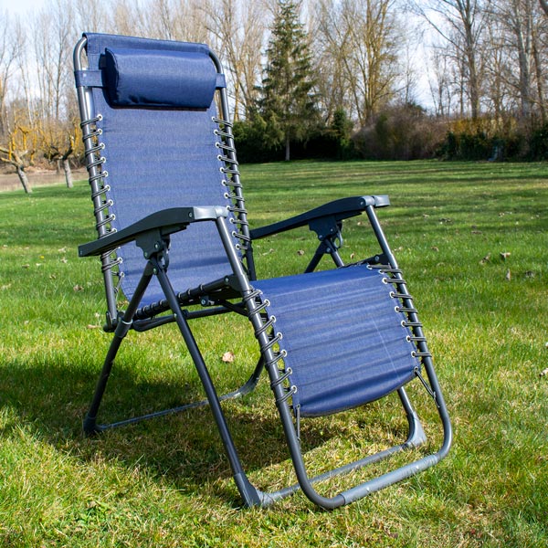 Sillon plegable relax con azul