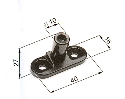 SOPORTE INCLINADO AGB H00901.12.93 NEGRO