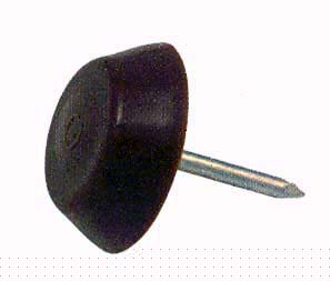 TACO SILLA PLASTICO C/CLAVO 15MM MARRON