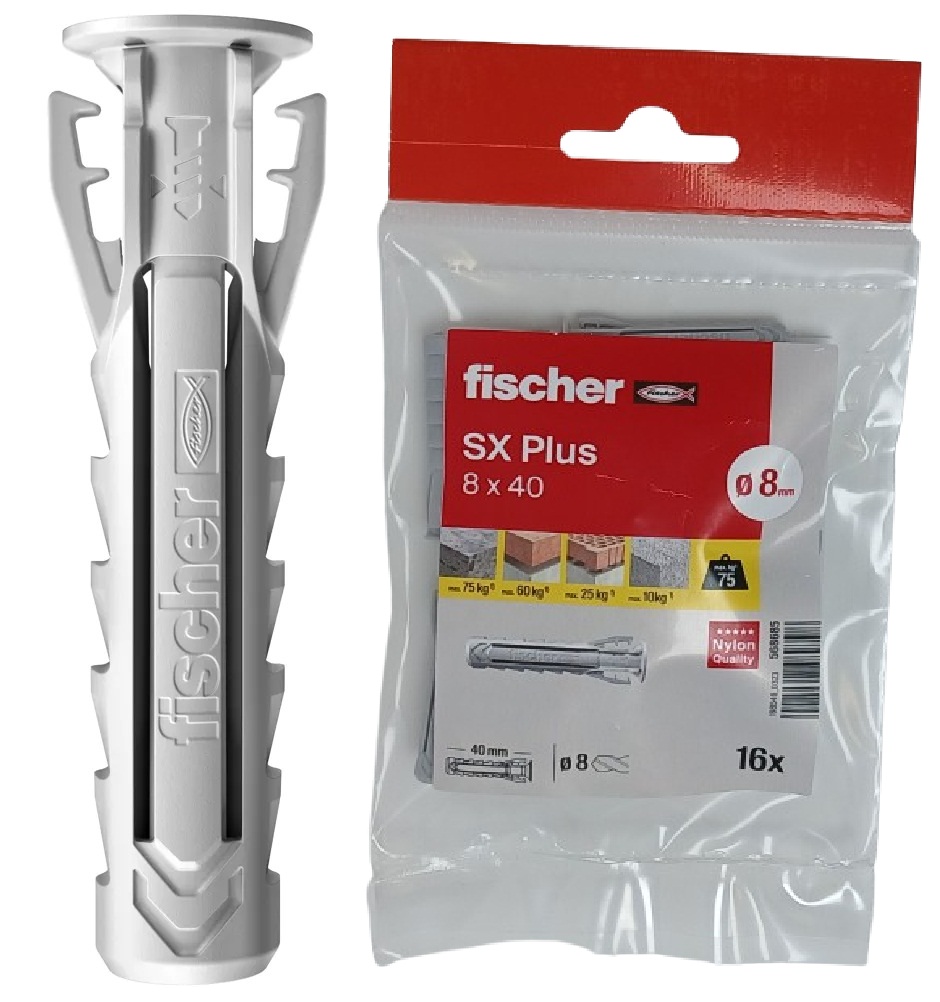 Taco nylon fischer  sx-8 x 40/16bp bolsa