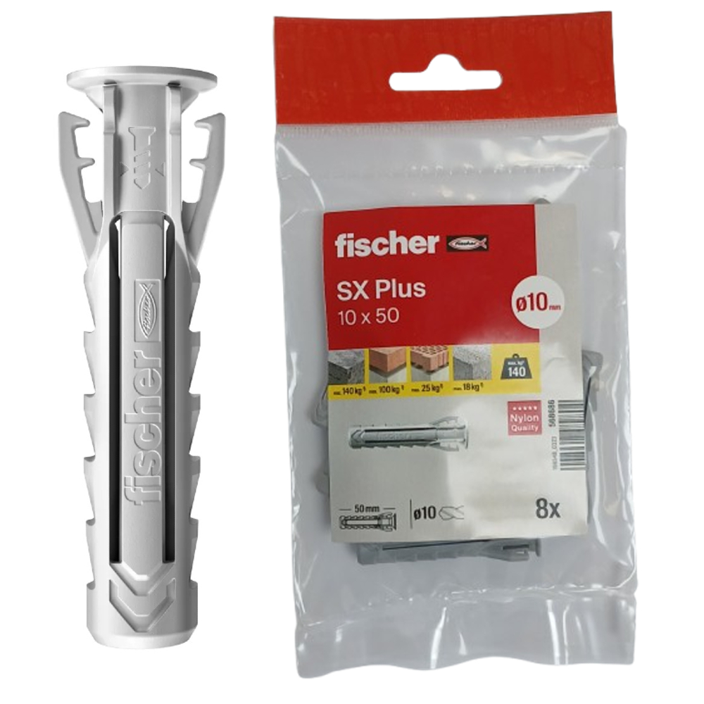 Taco nylon fischer  sx-10x 50/ 8bp bolsa