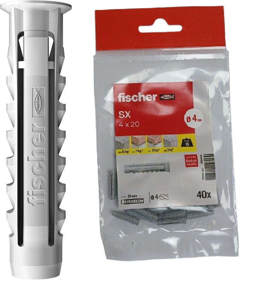 Taco nylon fischer  sx-4 x 20/40bp bolsa