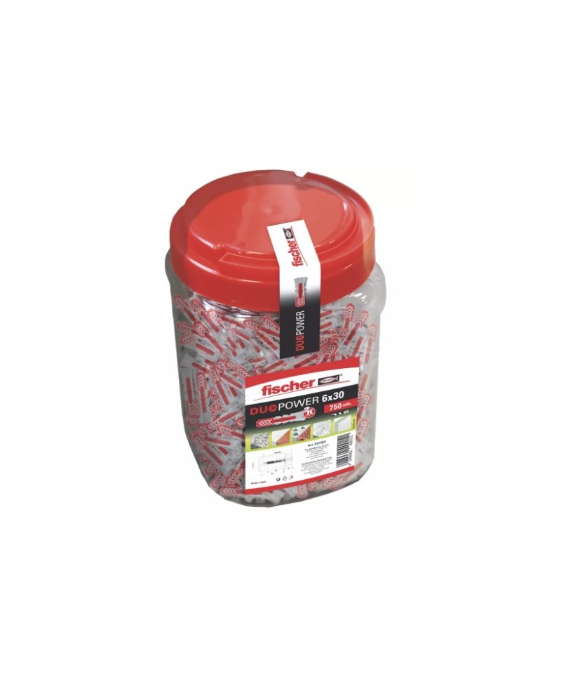 TACO NYLON DUOPOWER 6X30 (750UN) CUBO