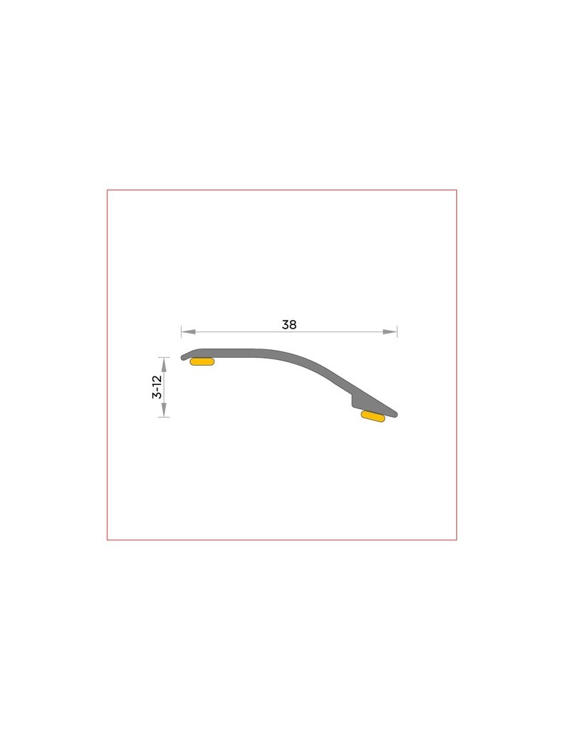 TAPAJUNTA GRES (3-12) 37MM ROBLE EU270CM 2