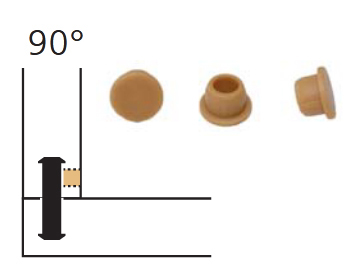 TAPON CLAMEX 100U.9002 90º 335285 BL.GRI