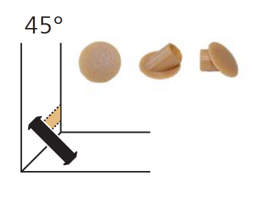 TAPON CLAMEX 100U.9010 45º 335380 BLANCO