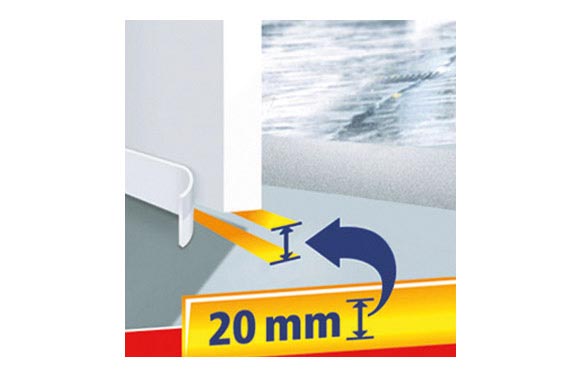 BURLETE BAJO PUERTA CAUCHO ADHESIVO TESA UMBRAL 1M X 38 MM BLANCO TESAMOLL 05422-00100-00 1