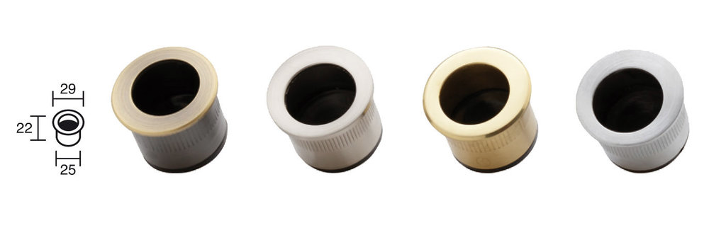 Tirador dedal 5000.42.08 cromo satinado