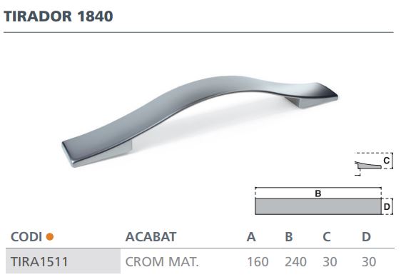 TIRADOR CROMO MATE 1840 (160MM)  6054001 2