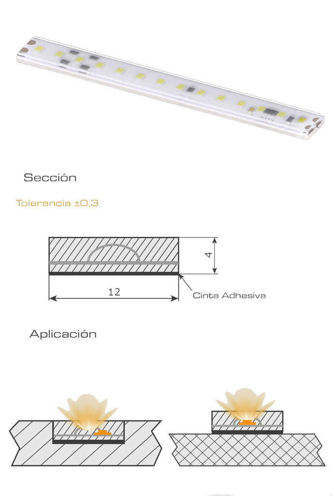 TIRA LED NIKOLA 4500K 230V 17RL230PS MT.