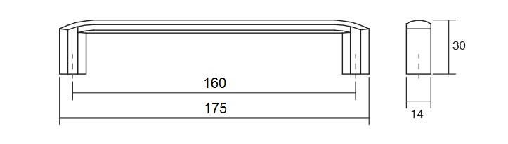 TIRADOR VIEFE ROMA  0241160ZM2 NEGRO MAT 2