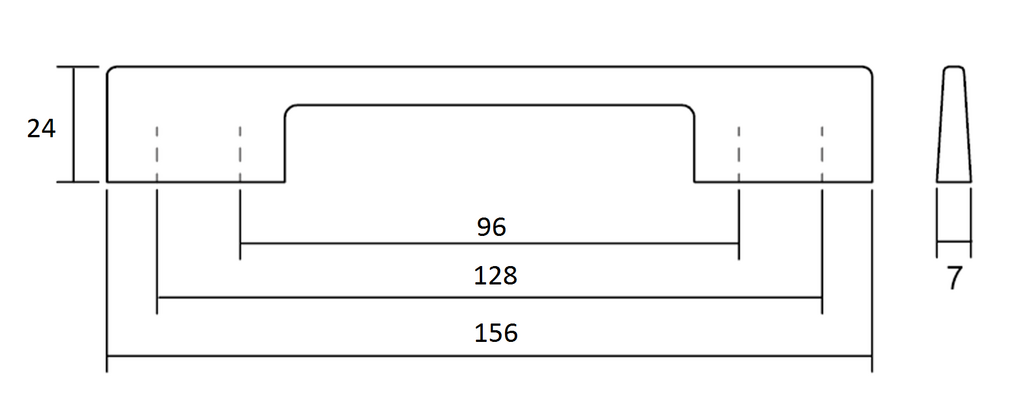 TIRADOR VIEFE DINO 0053096ZM1 BLANCO MAT 2