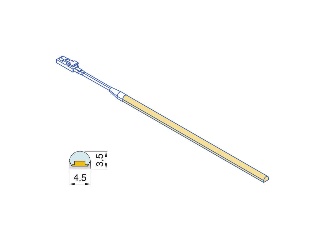 TIRA LED MINI SOBR 7,2W/M 5004MM 5229220 4