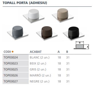 TOPE PUERTA ADHESIVO GRIS 2 UNIDADES 2023-7- 000 3