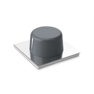 TOPE PUERTA ADHESIVO      GRIS 2 UNIDADE